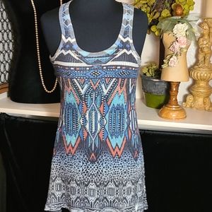 Vocal Paisley knit blouse with bling size small